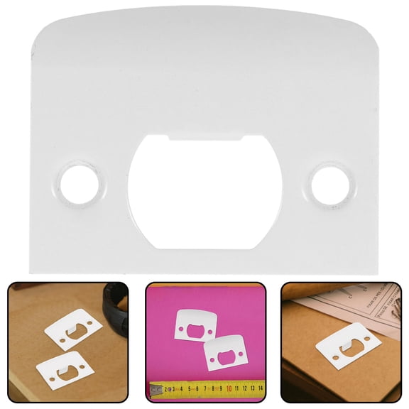 Amosfun Door Plate White Stainless Steel Metal Latch Cover Plate for Front and Screen Doors