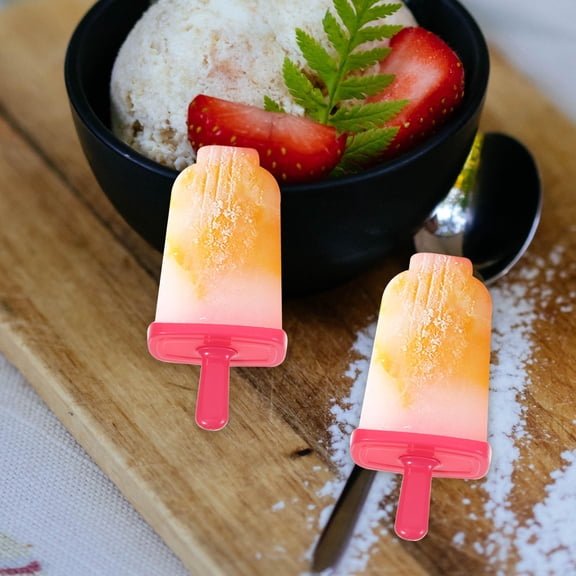 Amosfun Ice Cream Maker Set Rosy Food Grade PP 6 Shape Molds with Base Included