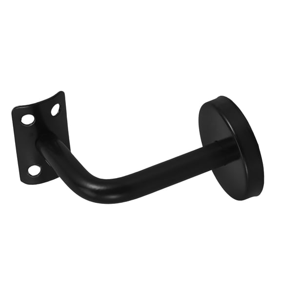 Amosfun Indoor Outdoor Stair Railing Bracket Black Stainless Steel Wall Mount Support