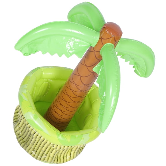 Amosfun Inflatable PVC Coconut Tree Ice Bucket Multi Color Air Inflation Palm Cooler for Beach and Home