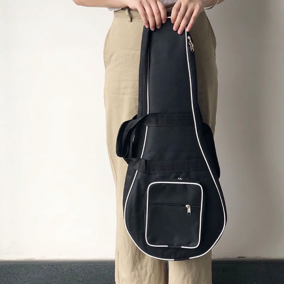 Amosfun Instrument Storage Handbag Black Padded Oxford Cloth for Outdoor Use 1Pcs