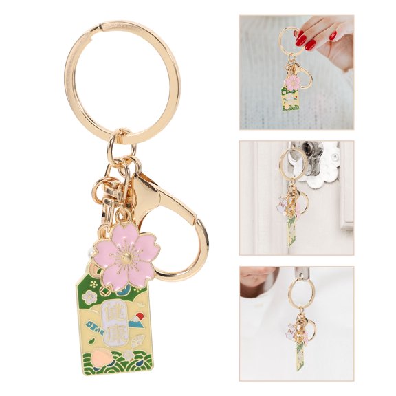 Amosfun Japanese Keychain For Backpack Rabbit Keychain Zinc Alloy 1PC Cute Keychains For Women