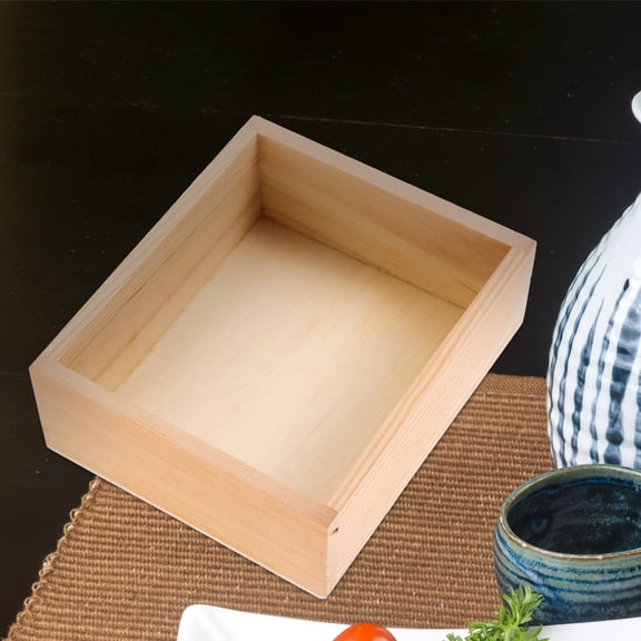 Amosfun Sake Cup Box Rectangular Storage Box Light Yellow for Dining Table 1Pack