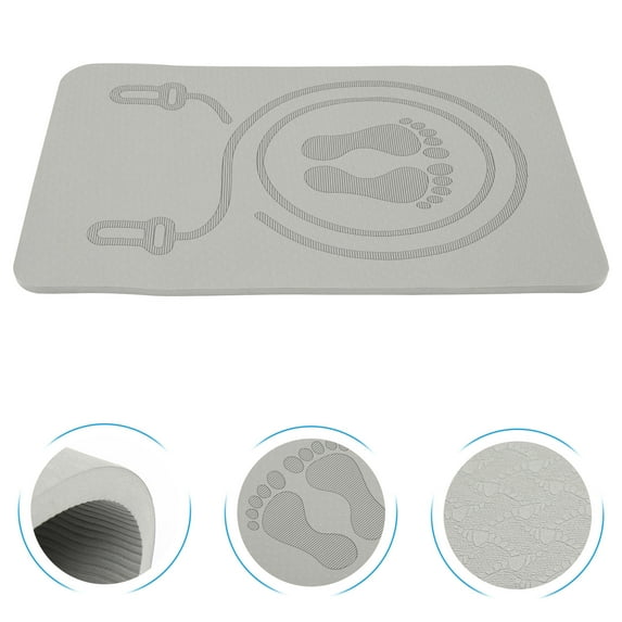 Amosfun Grey Multi-Function Skipping Mat with Shock Absorbing TPE for Effective Home Workouts and Fitness Training
