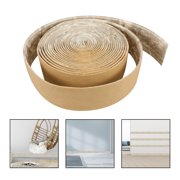 Amosfun Peel and Stick Baseboard Tape Wall Trim Skirting Border in Khaki Material for Decoration