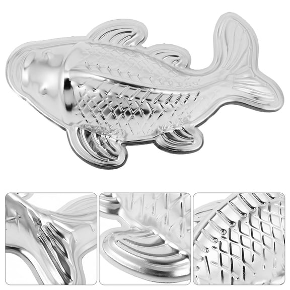 Amosfun Plated Fish Shaped Baking Pan Mold for Kitchen Cakes, Chocolates, Jellies and More