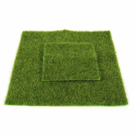 Amosfun Lawn Base for Mini Landscaping Olive Green Artificial Moss Lichen 1Set for Office Workers