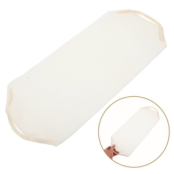 Amosfun Beige Nylon Stretchable Back Exfoliator Bath Scrub for Home and Travel