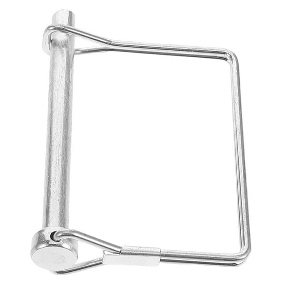 Amosfun Hitch Pin Heavy Duty Wire Lock Pin Silver Galvanized Iron 1 Set Durable