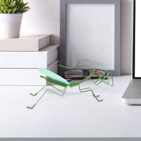 Amosfun Decorative Sculpture Green Aluminum Wire Mantis Shape Family 1Pack