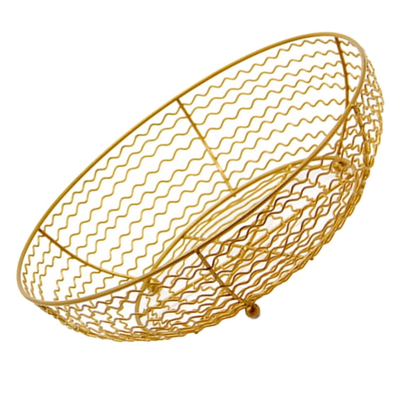 Amosfun Metal Wire Basket for Fruits and Vegetables, Stylish Kitchen and Dining Table Storage Organizer