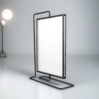Amosfun Metal Black Rotating Picture Frame Double Sided with Stable Wire Stand for Home