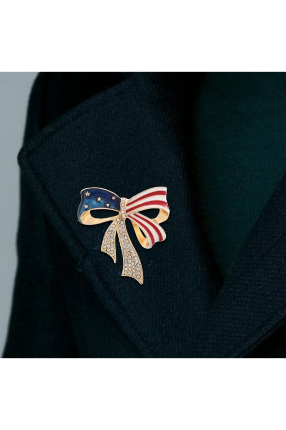 Metal Bow Brooch Pin Lightweight Portable Lapel Pin for Various Occasions