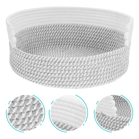 Amosfun Stylish Grey Cotton Rope Cat Bed Indoor Comfortable Pet Nest