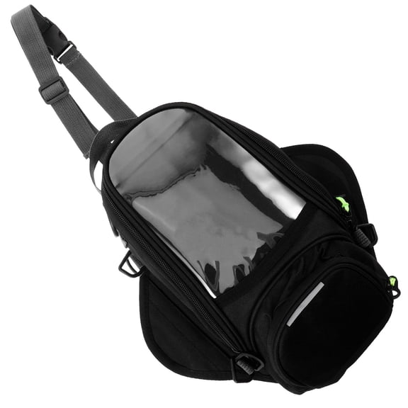 Amosfun Motorcycle Tank Bag in Black with Sturdy Plastic Construction and Quick Installation