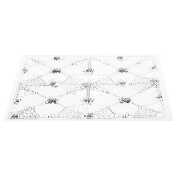 Amosfun Multi Color Clear Silicone Stamp Spider Web Theme for DIY Scrapbook Craft Projects