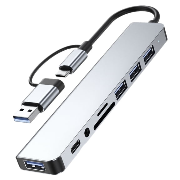 Amosfun Aluminum Typec USB Hub for Computer All-in-One Multi-Port with Fast Reading