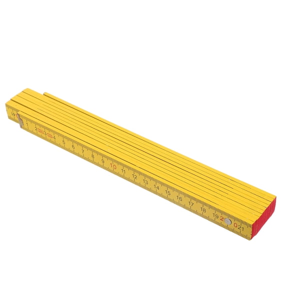 Amosfun Multifunctional Yellow Wood Folding Measuring Ruler for Carpentry Flooring and Construction Work