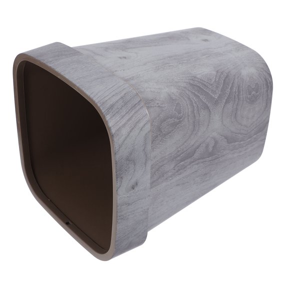 Amosfun Multipurpose Wood Grain Trash Can with Lidless Design for Kitchen, Bathroom, Bedroom and Home Use