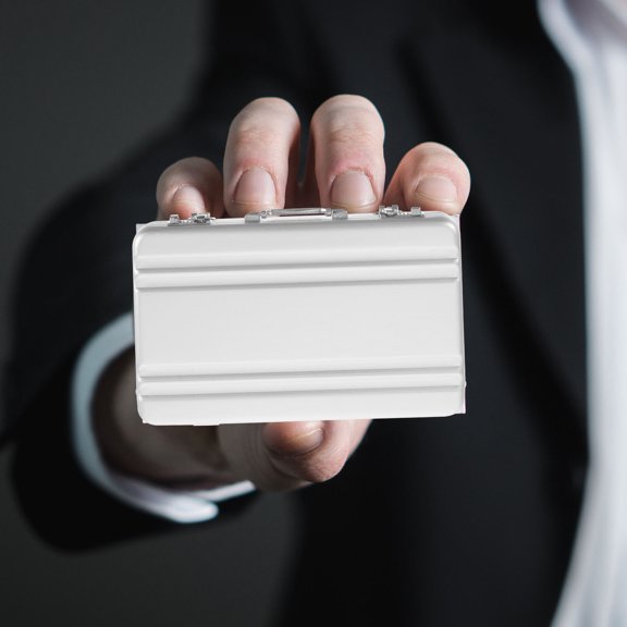 Amosfun Aluminum Alloy Visiting Cards Case Plated Silver Portable Card Holder for Office Use