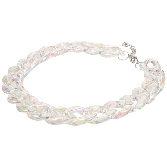 Amosfun Resin Geometric Link Chain Necklace Stylish Fashion Accessory for Teens and Young Adults