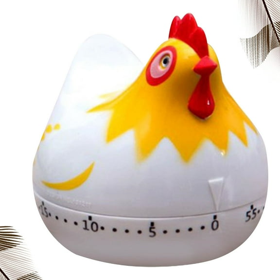 Amosfun Novelty Chicken Kitchen Timer White for Baking and Cooking 1Pcs