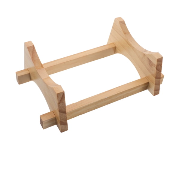 Amosfun Oak Wood Beverage Dispenser Stand Light Brown with Sturdy Support for Home Or Kitchen Counter