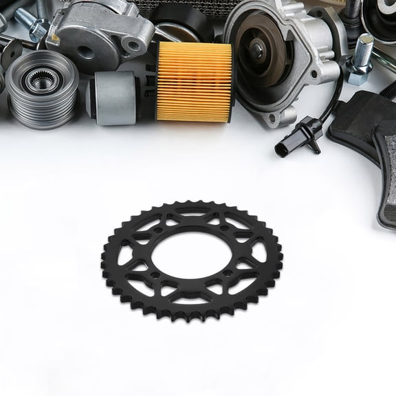 Amosfun Off Road Motorcycle Chain Sprocket Black Steel High Durability and Easy Install