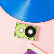 Amosfun Green Audio Cassette Tape, Clear Sound Quality for Recording and Playback, Vintage Blank Tape for Home Use