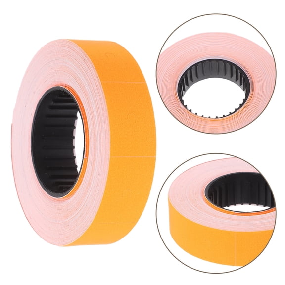 Amosfun Orange Price Labels Sticker Roll for Price Labeller Effective Organization