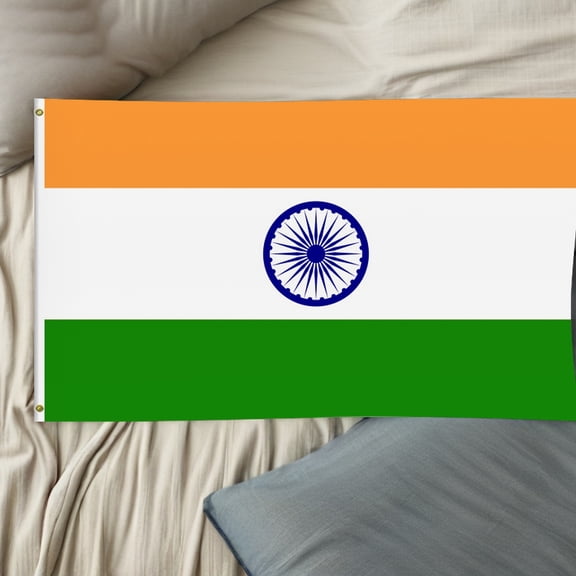 Amosfun Outdoor India Flag, UV Fade Resistant Indian National Flag Banner for Garden Courtyard Yard Porch Wall Hanging Decor