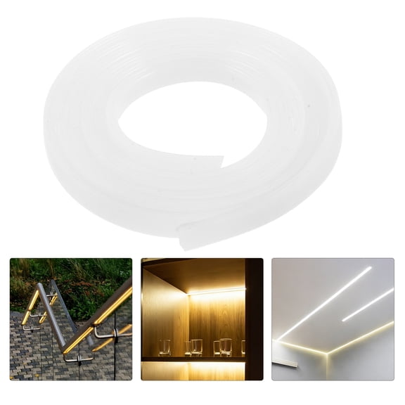 Amosfun PVC Flexible LED Diffuser, White, Sleek Appearance, Enhanced Durability, Curved and Straight Use