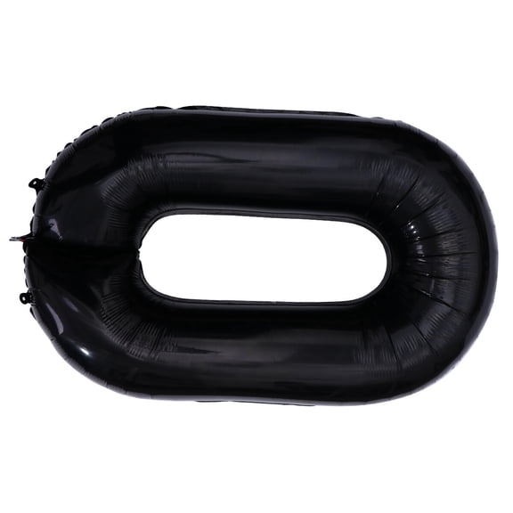 Amosfun Party Balloons Number Style in Black Foil with Self Sealing Valve and Linking Hole