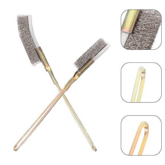 Amosfun Pet Cleaning Brush 2Pcs Elbow Head Design for Bird Cages Space Saving