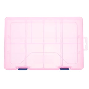 Amosfun Compact Plastic Organizer Box for Jewelry, Beads, and Small Item Storage with Multiple Compartments