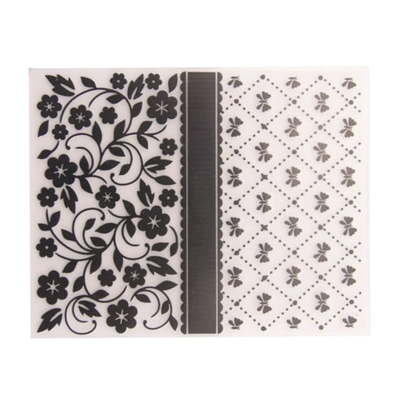 Amosfun Plastic Embossing Template Black Sturdy Die Cuts for Making Photo Frame Decoration