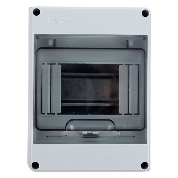Amosfun Plastic Grey Circuit Breaker Box with Transparent Window Weatherproof Electrical Panel Housing