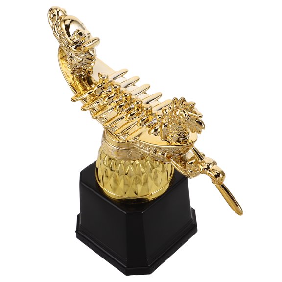 Amosfun Plastic Plated Gold Trophy for Dragon Boat Rowing Competition Sports Tournament Award