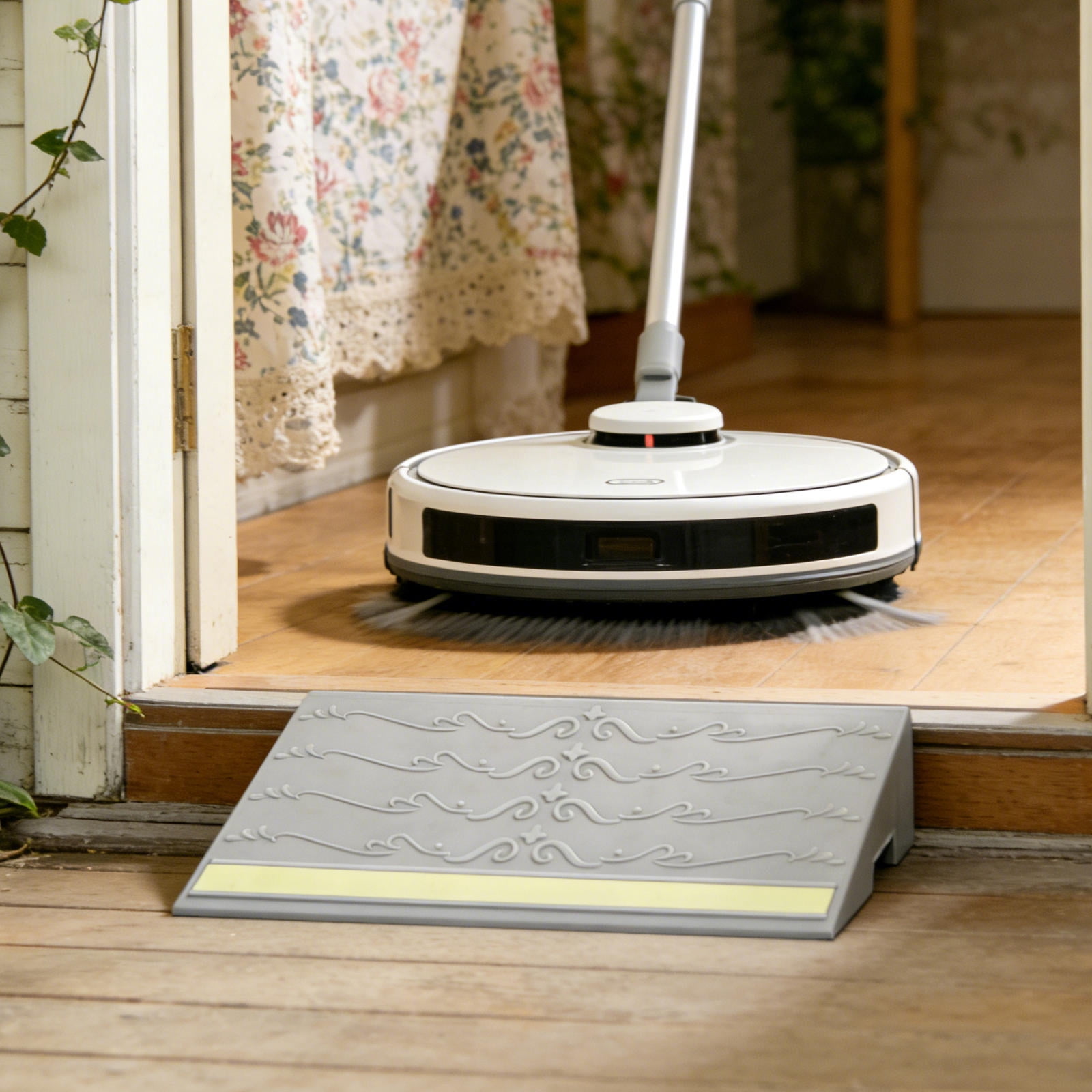 Amosfun Anti-Slip Grey Plastic Ramp for Home, Transition for Robots and ...
