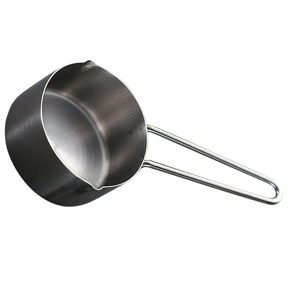 Amosfun Plated Silver Measuring Cups Set for Baking Small Space Saving Design Comfortable Handle