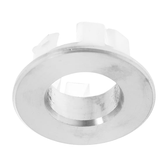 Amosfun Aesthetic Plated Silver Stainless Steel Sink Overflow Ring Splash Proof Easy Fit