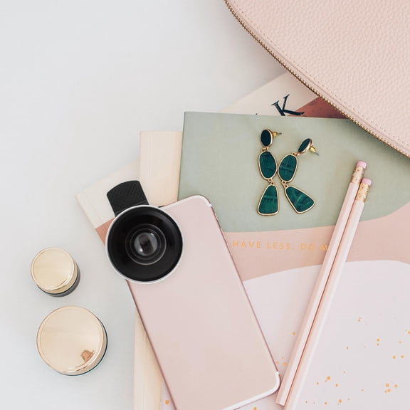 Amosfun Camera Lens Plated Silver for Smartphones with Metal Frame and Premium Optical Clarity