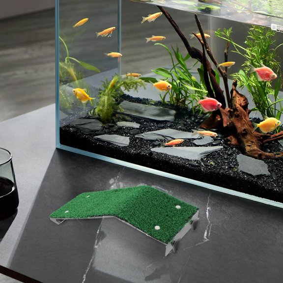 Amosfun Pool Animal Escape Ramp with Suction Cups and Artificial Grass for Home Swimming Pools