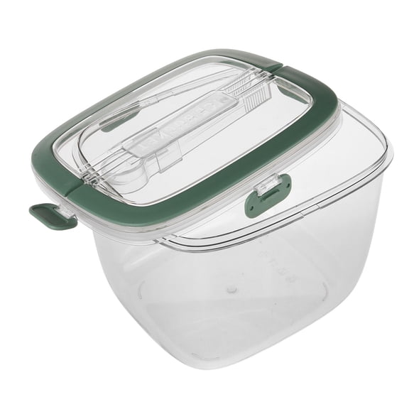 Amosfun Portable Green Ice Cube Bucket with Handle Plastic Tub for Parties and Home Use