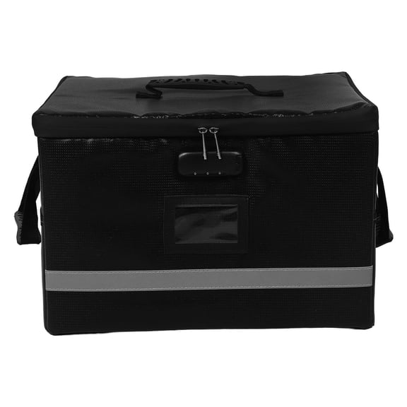 Amosfun Portable Lockable File Folder Box with Zipper Handle Compact Document Organizer for Daily Use