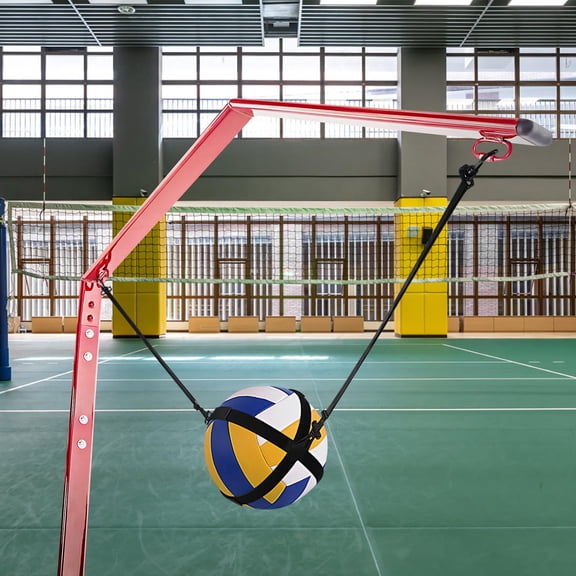 Amosfun Portable Volleyball Training Machine, Black Nylon Volleyball Practice Equipment Set for Players, Coaches, Team Drills