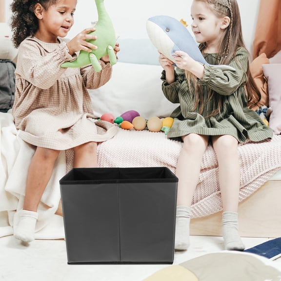 Amosfun Dark Grey Multifunctional Storage Box, Practical Household Organizer Bin for Desktop, Closet, Office Clutter Control