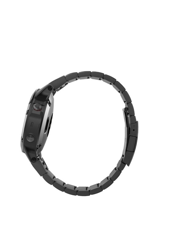 Black Stainless Steel Watchstrap Durable and Comfortable for Fenix5x