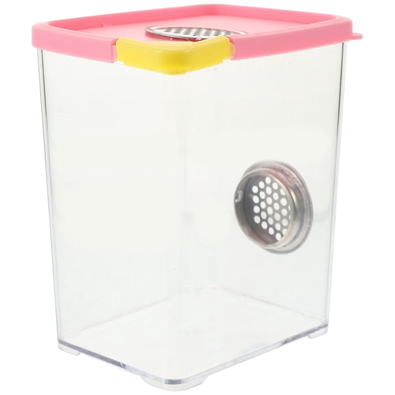 Amosfun Durable Acrylic Reptile Enclosure Transparent Pink Terrarium Box