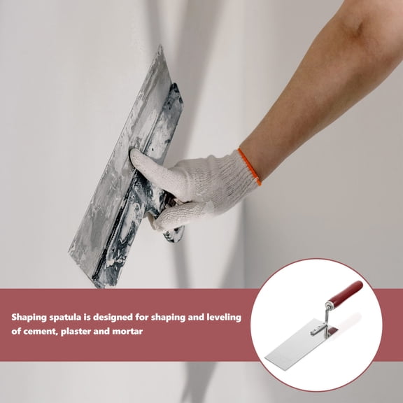 Amosfun Stainless Steel Finishing Trowel with Rivet Design and Comfortable Wood Handle for Smooth Concrete Work